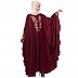 Designer Irani Kaftan with embroidery work- Maroon